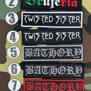 embroidered logo patch heavy metal death black thrash speed woven cartoon novelty patches sew-on