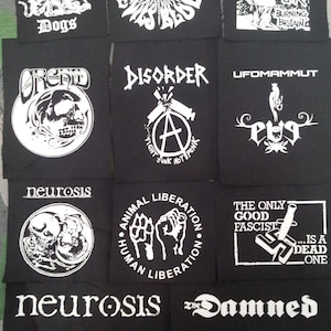 Punk metal crust doom black death grind grindcore heavy gore horror cult cartoon novelty patches sew-on DIY PS15