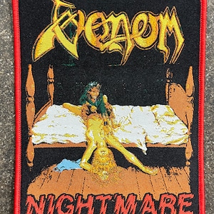 VENOM nightmare Woven patch heavy metal death black thrash speed cartoon novelty patches sew-on
