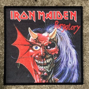 Purgatory maiden sublimated patch heavy metal death black thrash speed cartoon novelty patches sew-on woven embroidery