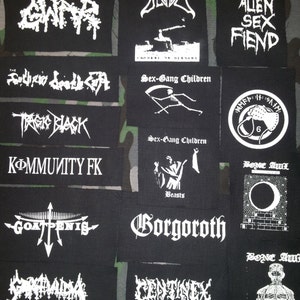 Punk metal crust doom black death grind grindcore heavy gore horror cult cartoon novelty patches sew-on DIY PS09