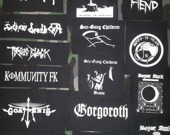 Punk metal crust doom black death grind grindcore heavy gore horror cult cartoon novelty patches sew-on DIY PS09