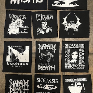 22-03 Punk metal crust doom black death grind grindcore heavy gore horror cult cartoon novelty patches sew-on DIY