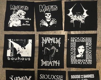 22-03 Punk metal crust doom black death grind grindcore heavy gore horror cult cartoon novelty patches sew-on DIY