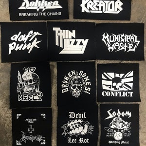 22-06 Punk metal crust doom black death grind grindcore heavy gore horror cult cartoon novelty patches sew-on DIY