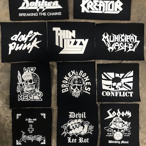 22-06 Punk metal crust doom black death grind grindcore heavy gore horror cult cartoon novelty patches sew-on DIY