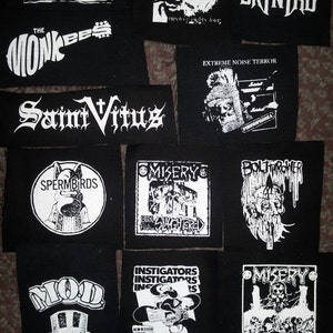 Punk metal crust doom black death grind grindcore heavy gore horror cult cartoon novelty patches sew-on DIY PS02