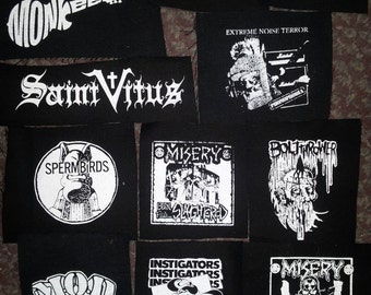 Punk metal crust doom black death grind grindcore heavy gore horror cult cartoon novelty patches sew-on DIY PS02