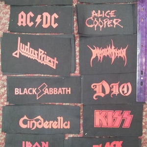 Punk metal crust doom black death grind grindcore glam rock heavy gore horror cult cartoon novelty patches sew-on DIY PS10