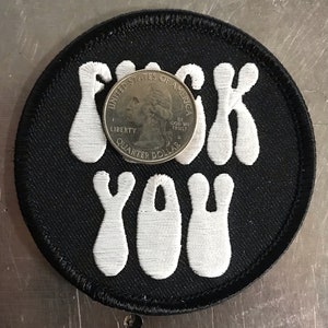F*ck You patch heavy metal death black thrash speed woven cartoon novelty patches sew-on