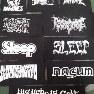 Punk metal crust doom black death grind grindcore heavy gore horror cult cartoon novelty patches sew-on DIY PS13