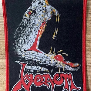 VENOM snakehead Woven patch heavy metal death black thrash speed cartoon novelty patches sew-on