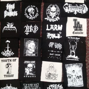 Punk metal crust doom black death grind grindcore heavy gore horror cult cartoon novelty patches sew-on DIY PS06
