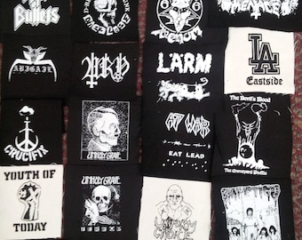 Punk metal crust doom black death grind grindcore heavy gore horror cult cartoon novelty patches sew-on DIY PS06