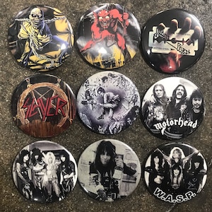 005 Glam Heavy Metal Hard Rock Southern Button, Pin, Badge - Etsy