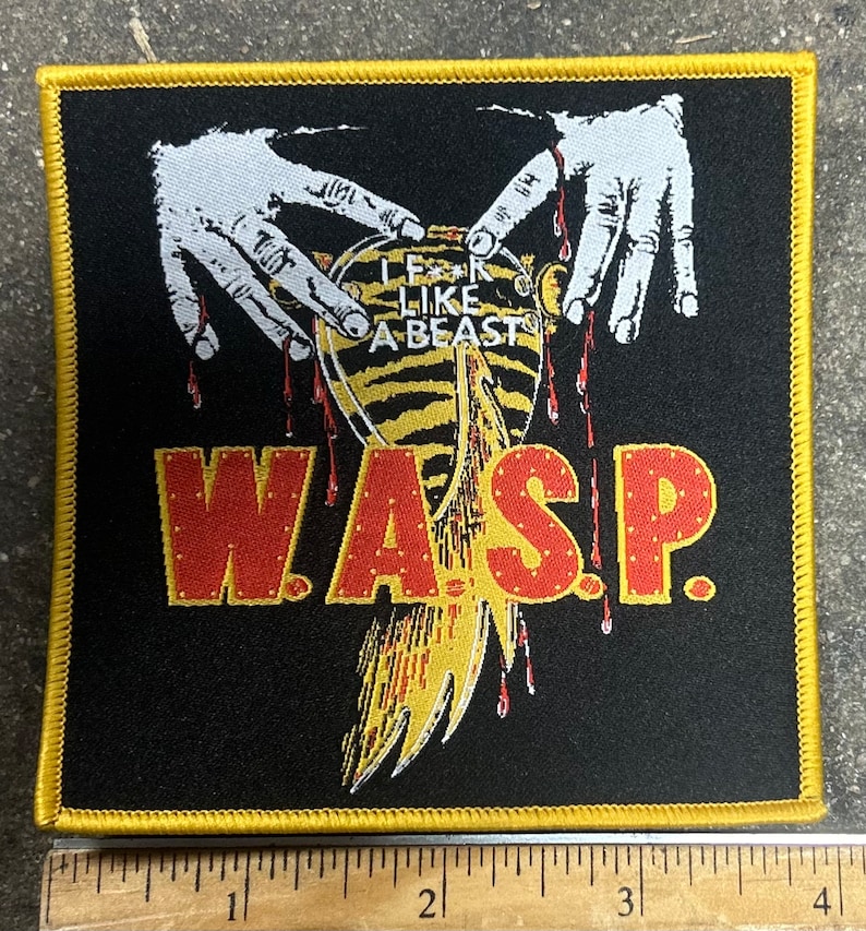 WASP F**k Like a Beast Patch Heavy Metal Death Black Thrash Speed Woven ...