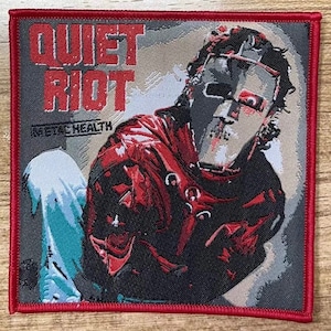 QUIET RIOT metal health Woven patch heavy metal death black thrash speed cartoon novelty patches sew-on