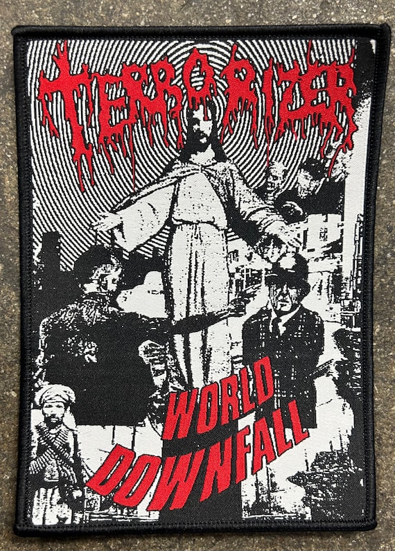 TERRORIZER World Downfall Woven Patch Heavy Metal Death TERRORIZER World Downfall Woven Patch Heavy Metal Death