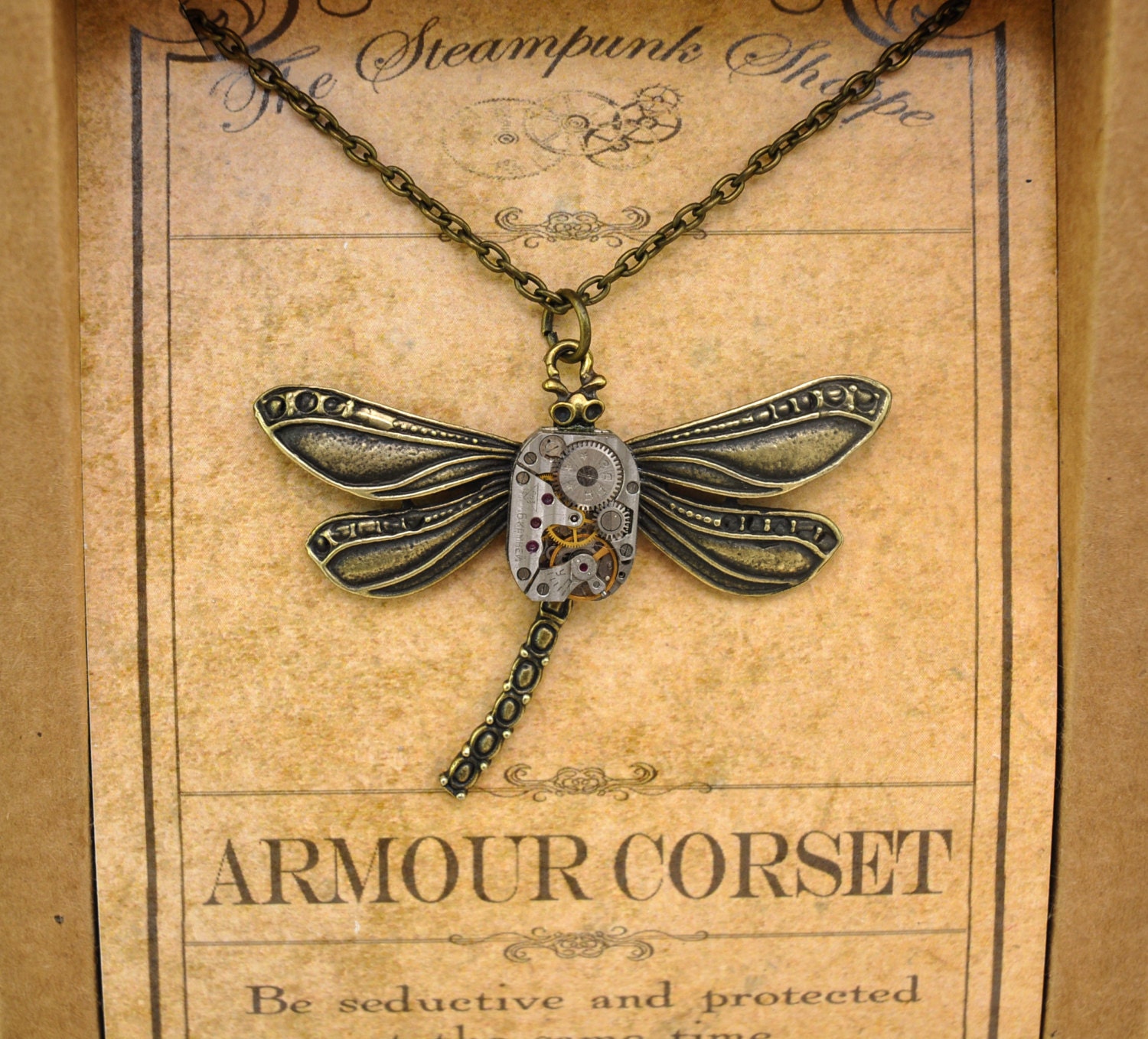 Dragonfly Pendant Antiqued Gold Steampunk Style Lot of 4 Dragonfly Pendant Antiqued Gold Steampunk Style Lot of 4
