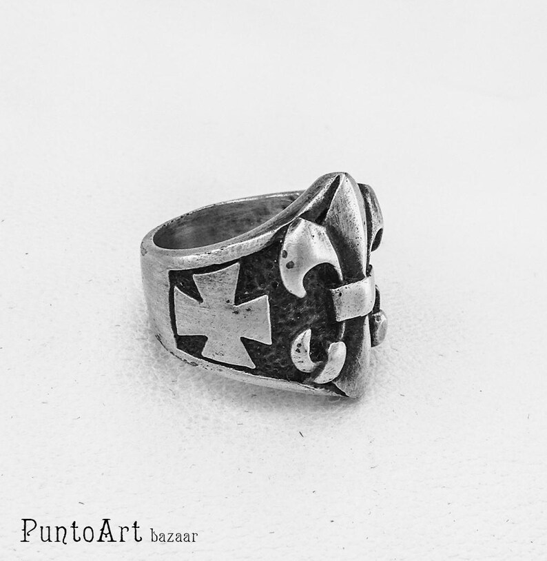 Sterling Silver 925 Contemporary Ring Silver Solid Ring Steampunk Ring Biker MC Ring Gothic Jewelry Ring Hipster Ring Custom Ring