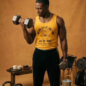 Brock's Gym Tank Top — Parody Pokemon Gym Shirt — Machamp Gold's Gym — Funny Pokemon 30th Anniversary Gift image 9