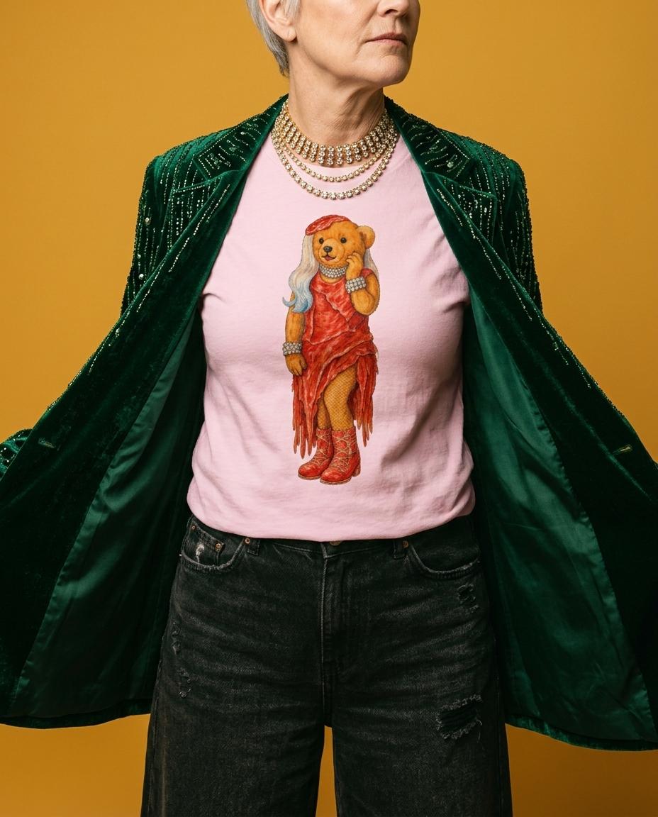 Lady Gaga Meat Dress Bear T-Shirt - VMA Parody Graphic Tee Pop Art Polo Bear Unisex Gay Gift - Mayhem Ball Tour Merch Lady Gaga Meat Dress Bear T-Shirt - VMA Parody Graphic Tee Pop Art Polo Bear Unisex Gay Gift - Mayhem Ball Tour Merch
