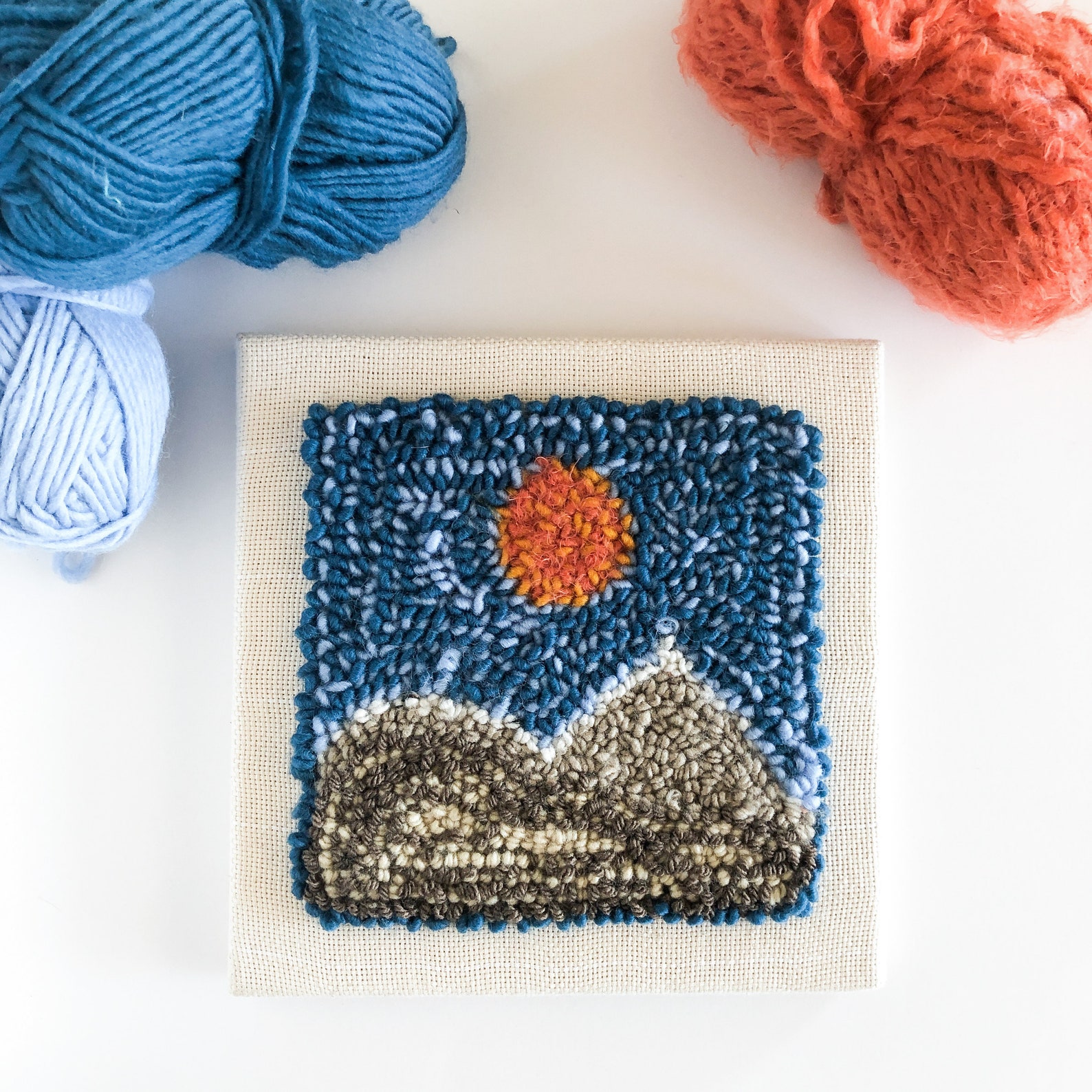 Punch Needle Art Original Landscape Punch Needle Art Etsy