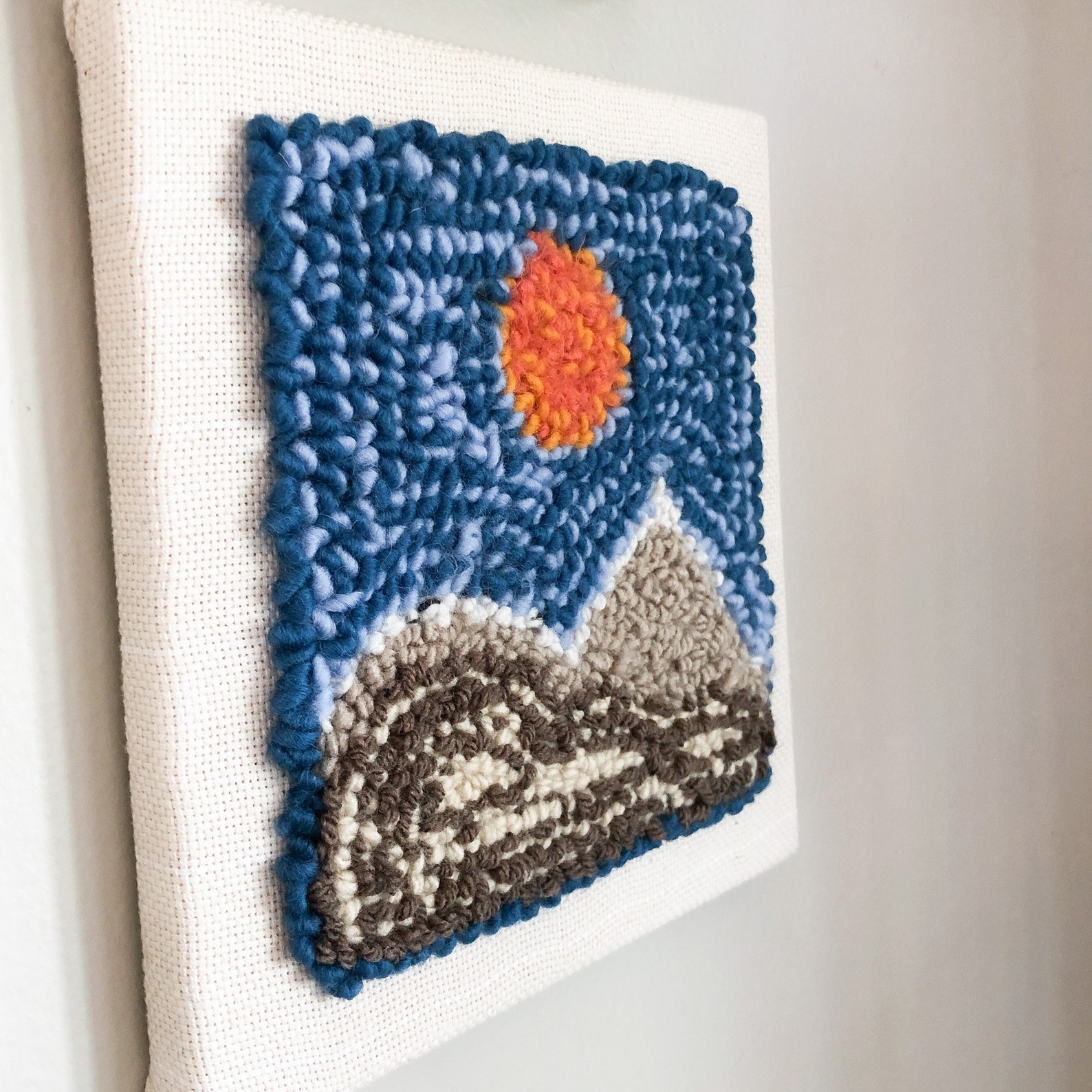 Punch Needle Art Original Landscape Punch Needle Art Etsy