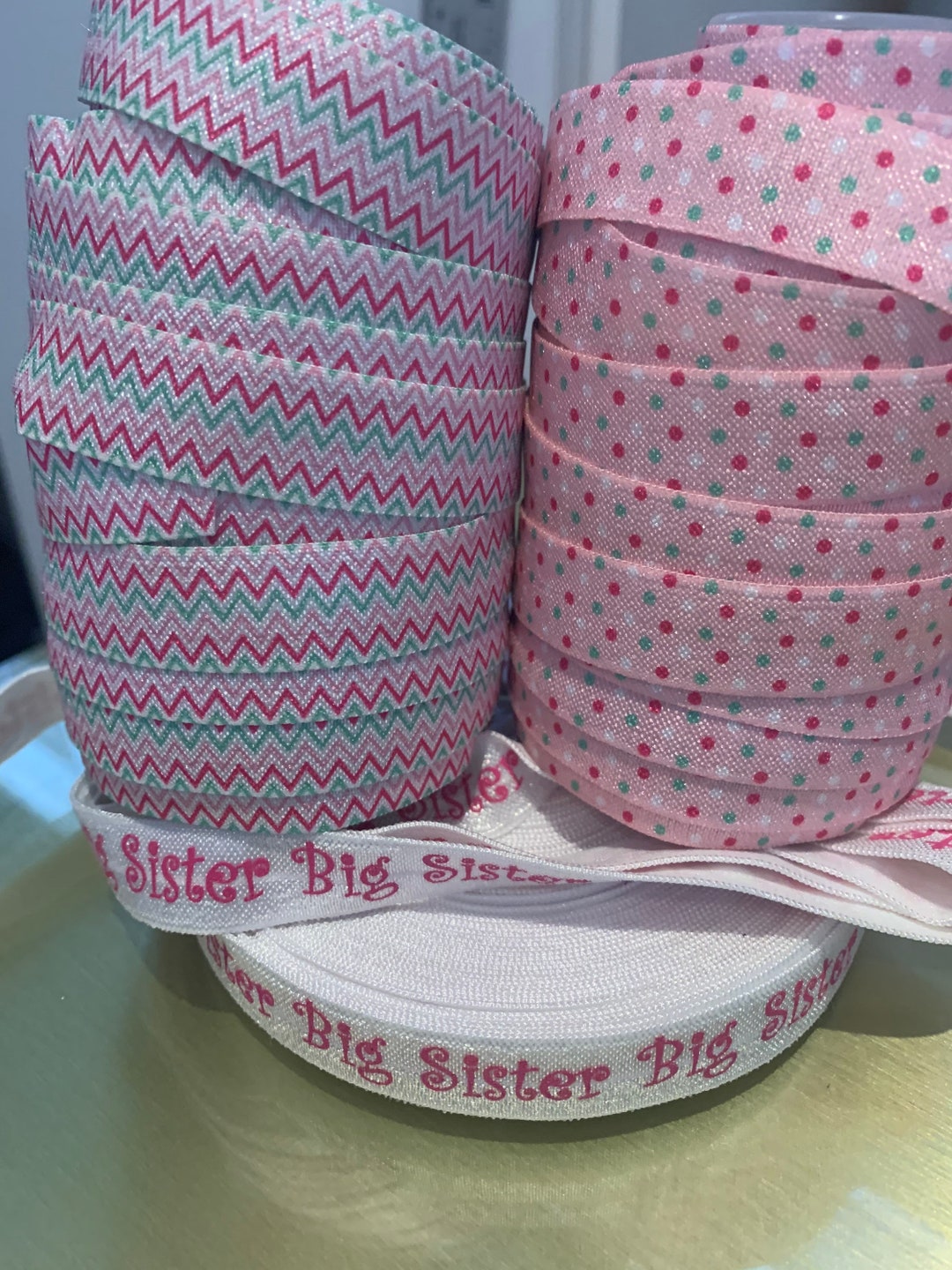 Clearance Grab Bag 5/8 Fold Over Elastic FOE Approx 50 Yards Chevron