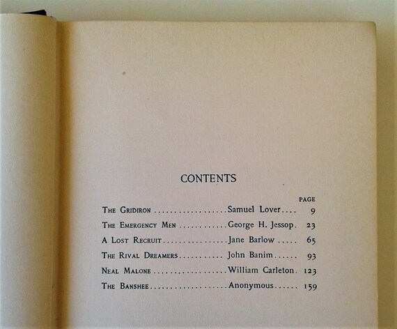 Stories By English Authors Ireland 1898 Samuel Lover George H Jessop Jane Barlow John Banim William Carleton Hardbound Book - 
