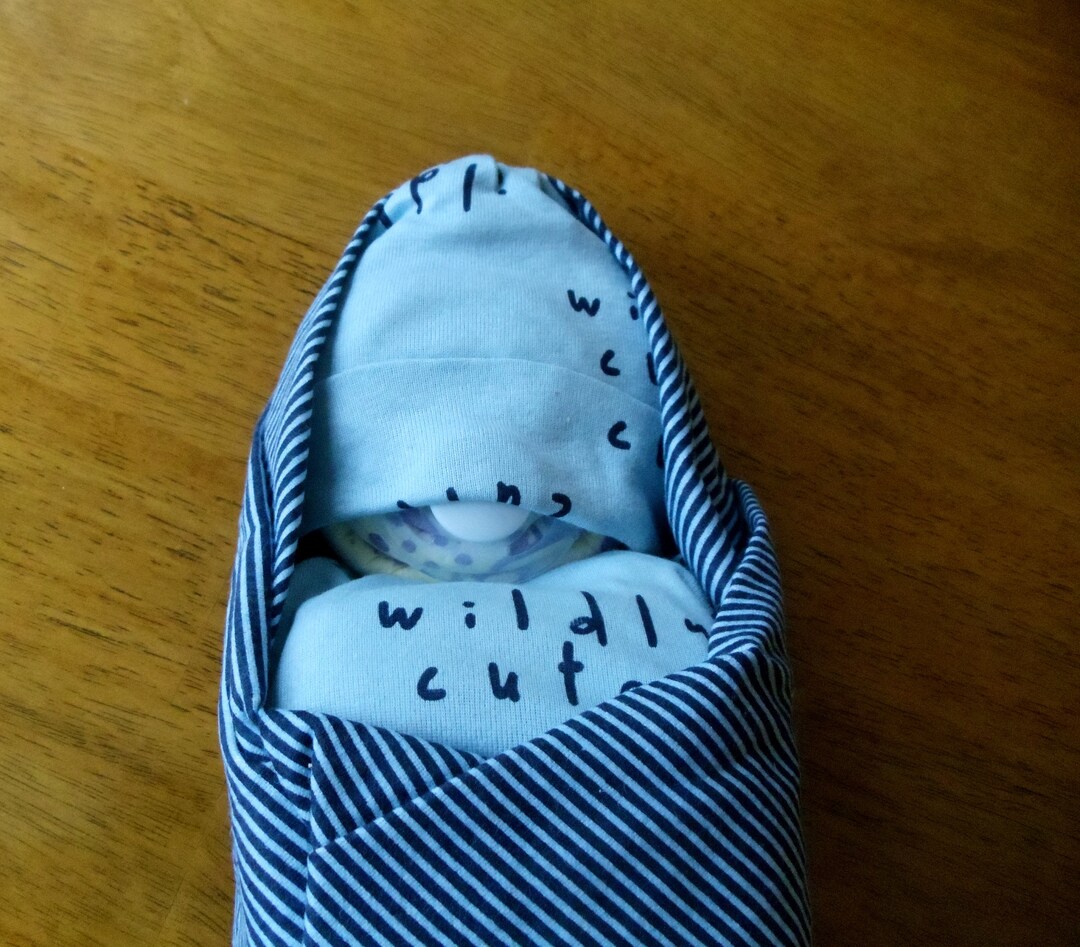 Wildly Cute Swaddle Diaper Baby and Shower Gift // Handmade Etsy
