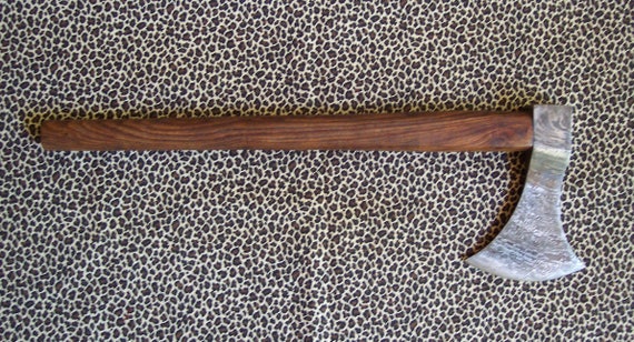 Damascus Axe, Throwing Axe , Outdoor Axe, Viking Axe, Damascus Viking Hatchet Axe with leather sheath, Christmas Anniversary Gift for Men