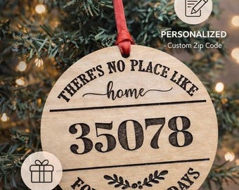Personalized laser engraved zip code ornament zip codes custom zip code wood gift zip code decor rustic zip code housewarming realtor gift