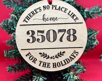 Personalized laser engraved zip code ornament zip codes custom zip code wood gift zip code decor rustic zip code housewarming realtor gift