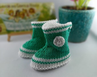 Bottes - chaussons bébé fait-main au tricot