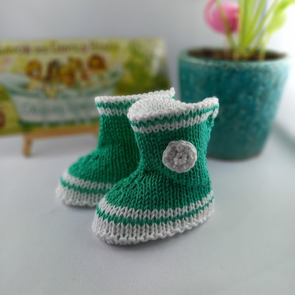 Bottes - chaussons bébé fait-main au tricot