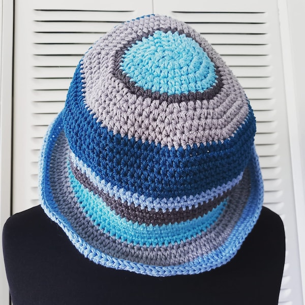 chapeau femme en coton - fait-main au crochet