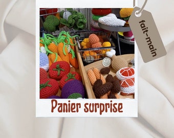 Panier surprise dînette au crochet fait-main