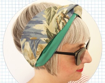 viscose and linen turban headband for her