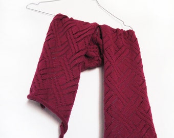 burgundy merino wool  scarf