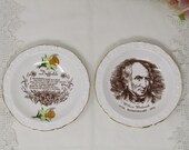 Pair Of Bone China Trinket Dishes Commemorating The Bicentenary Of William Wordsworth 1970