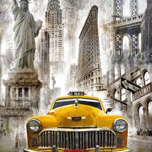 New York Taxi # Cross stitch pattern # Counted cross stitch # Embroidery pattern # PDF cross stitch # Cross stitch supply # Cross stitch