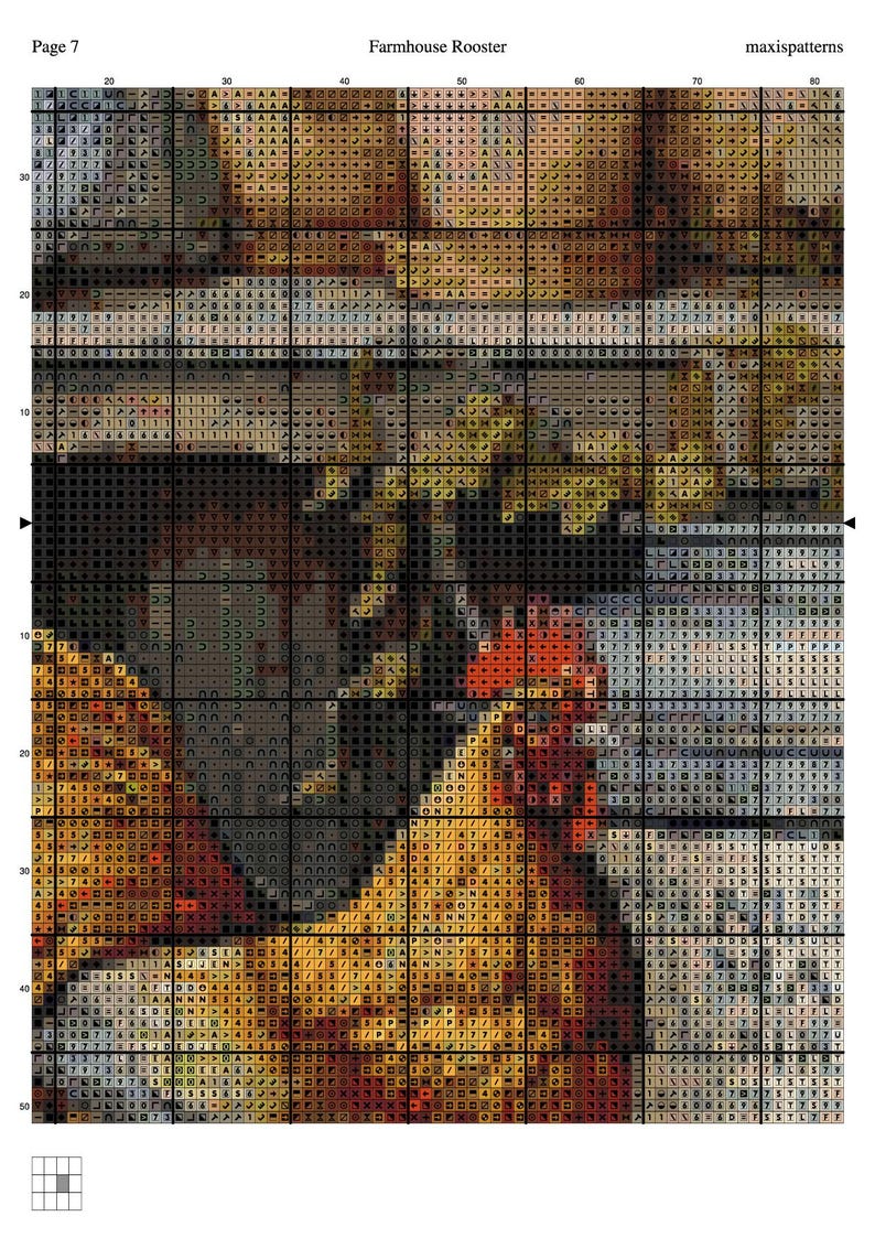 Farmhouse Rooster Cross Stitch Pattern, Country Life Garden PDF. - Etsy