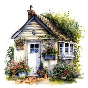 Tiny Cottage 25. Cross stitch pattern, Counted cross stitch, PDF cross stitch pattern, Hand embroidery chart, Cross stitch, PDF pattern