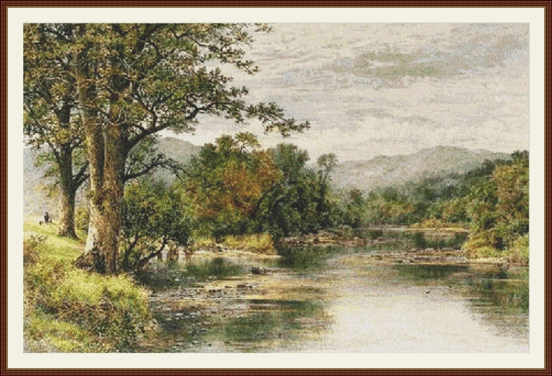 Where Brook and River Meet. Cross Stitch Pattern. Cross Etsy