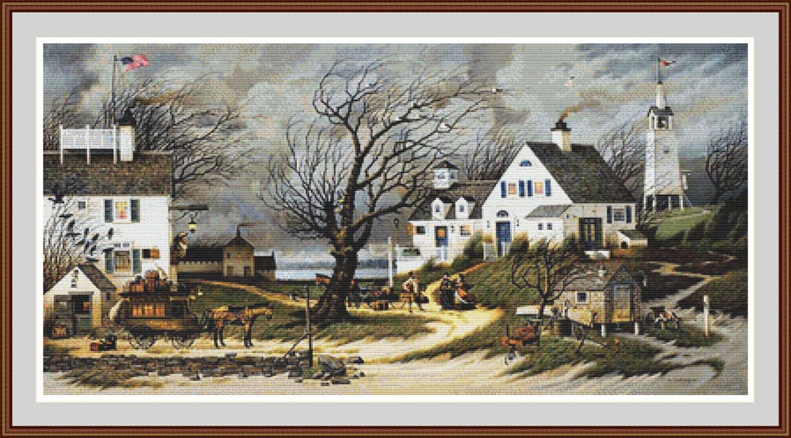 Checking in on Olde Martha's Vineyard. Cross stitch Etsy