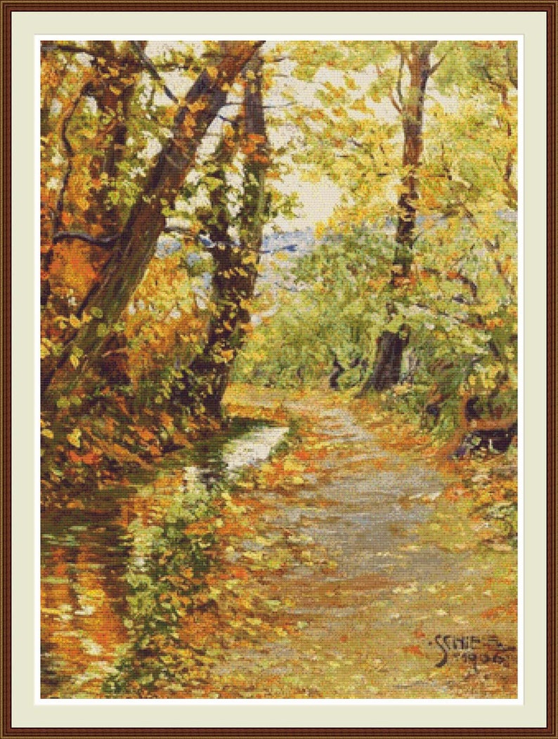Winding Brook. Cross Stitch Pattern. Cross Stitch. Counted Etsy