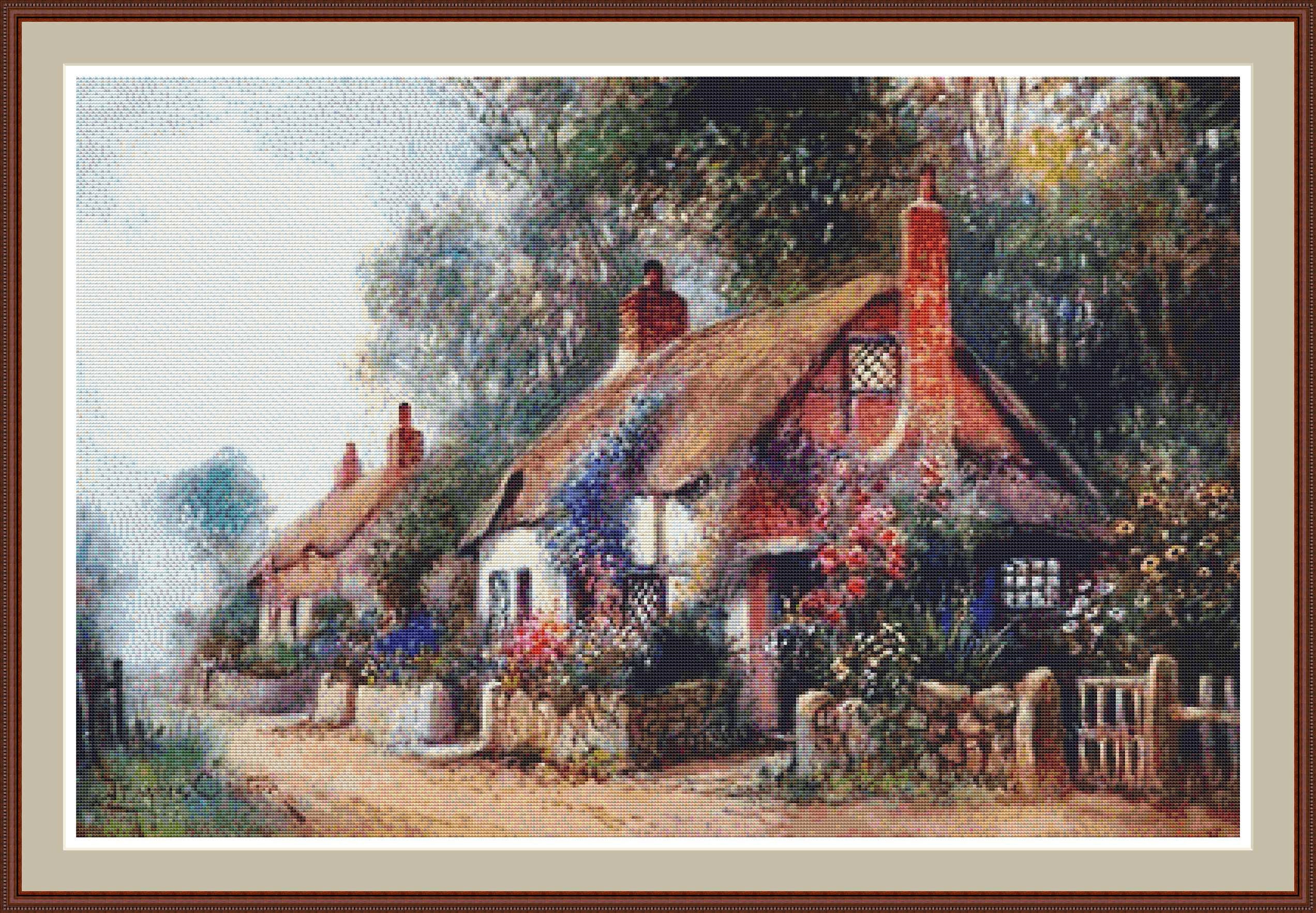 Thatched Cottages 1 Cross Stitch Pattern Counted Cross Etsy