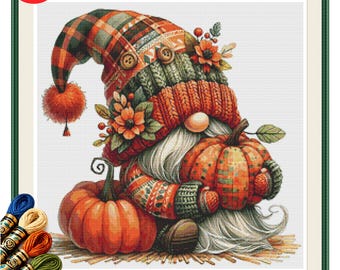 Patchwork pompoen kabouter kruissteekpatroon pdf