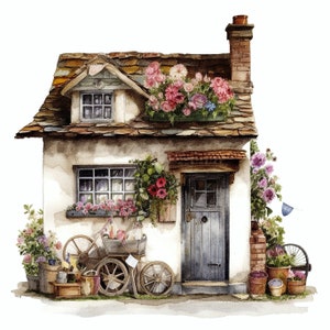 Tiny Cottage 2, Cross stitch pattern, Counted cross stitch, Hand embroidery pattern, PDF cross stitch chart, Cross stitch, PDF pattern